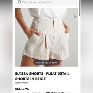 Showpo elyssa pleated shorts in beige
